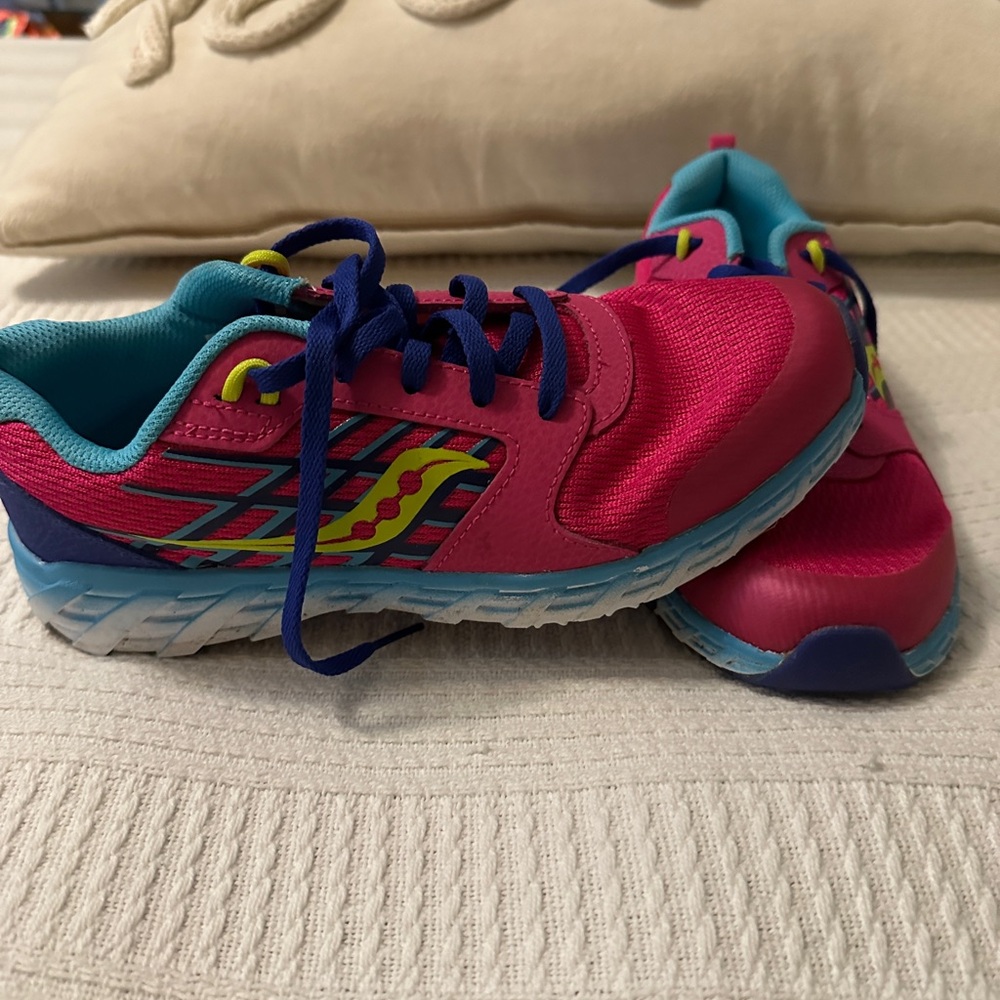 Saucony Kids' Vibrant Pink and Blue Sneakers